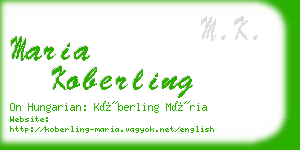 maria koberling business card